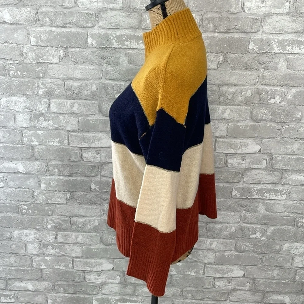 Dressbarn Colorblock Mockneck Sweater